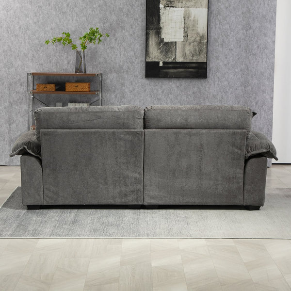 English Elm 84" Chenille Sofa Loveseat with Memory Foam & Pocket Springs, Plush Dual-Layer Comfort, Sturdy Frame Grey W676S00013