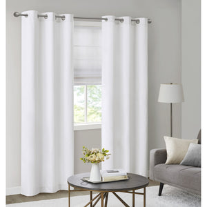 English Elm Basketweave Madison Park Galen Room Darkening Cordless Roman Shade, Thermal Foam Backing, OEKO-TEX Certified B035129707