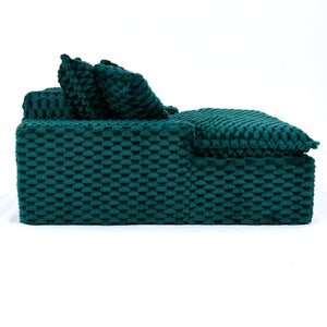 English Elm 51 Compact Comfort Sofa with Turtle Fleece, 51" Cozy Single Seat with Two Pillows, Modern Minimalist Design W3371P353193