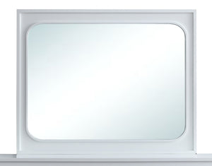English Elm Milan Modern Bedroom Wall Mirror with Slim Low Profile Crisp Finish for Contemporary Spaces White B078P497946