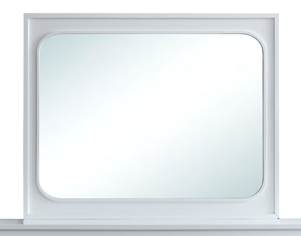English Elm Milan Modern Bedroom Wall Mirror with Slim Low Profile Crisp Finish for Contemporary Spaces White B078P497946