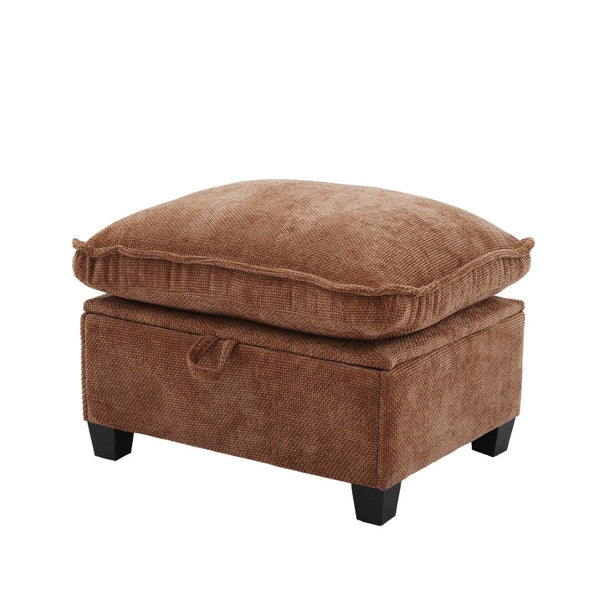 English Elm United We Win 106" U-Shaped Sectional Sofa - Comfy Chenille Couch With Usb Ports, Storage Ottoman & Pillows W1568S00234-GIGA