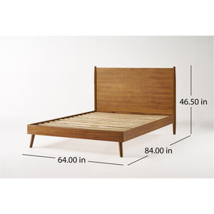 English Elm Christopher Knight Home® - Cohron Solid Wood Platform Bed – Mid-Century Modern Acacia Design, No Box Spring Needed, Easy Assembly 67062.00-Q-P_67062.00-Q-H