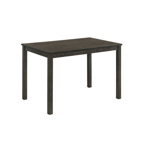 English Elm Muly Solid Wood Rectangular Dining Table Earthy Gray Brown Finish for Casual Rooms B056P417083