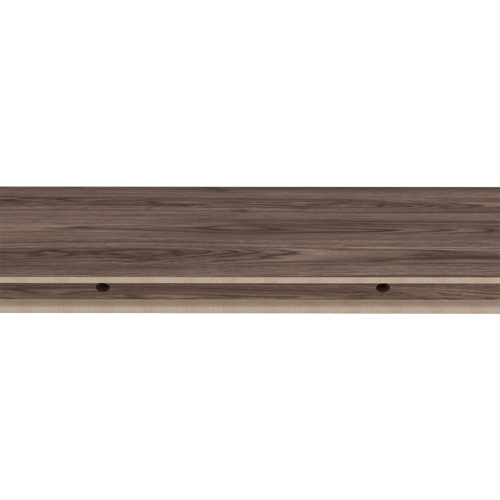 English Elm Floating Shelf Dallas Set of 2 Dark Walnut 32" Engineered Wood Floating Shelves Modern Wall Storage B092P238751