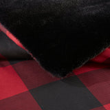 Woolrich Bernston Lodge/Cabin Faux Wool to Faux Fur Down Alternative Comforter Set WR9201030822-03 Red Buffalo Check