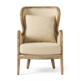 Christopher Knight Home® - Noble House - Crenshaw Beige Fabric Wing Chair