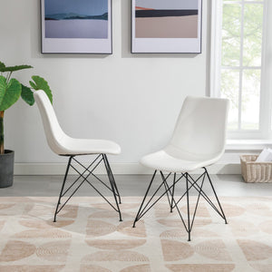 OSP Home Furnishings Trenton Chair  - Set of 2 White