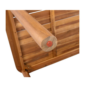 English Elm Modern Solid Acacia Wood Dining Table Seats Six with Cylindrical Legs Indoor Outdoor N776P381093T