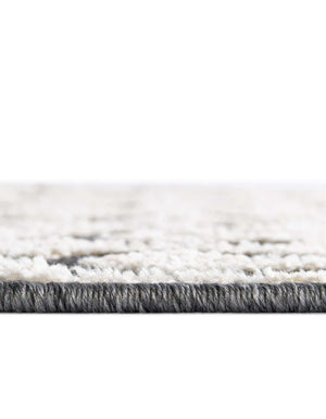 Unique Loom Arlo Lenny Machine Made Tribal Rug Charcoal, Ivory 2' 7" x 12' 2"