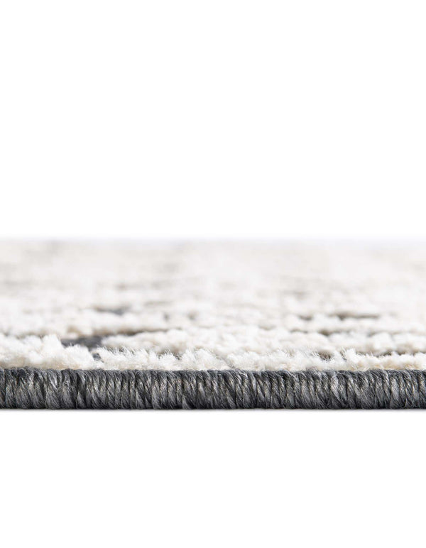 Unique Loom Arlo Lenny Machine Made Tribal Rug Charcoal, Ivory 2' 7" x 12' 2"