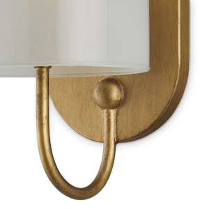 Glacier Brass Wall Sconce - Elegant Frosted Glass Shade for Soft Illumination in Damp Spaces