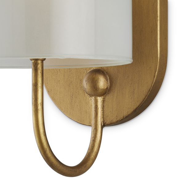 Glacier Brass Wall Sconce - Elegant Frosted Glass Shade for Soft Illumination in Damp Spaces