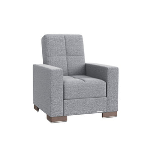 English Elm Primenest Nimbusflow Convertible Armchair With Hidden Storage & Quick-Sleep Function In Grey Chenille B030P286185-GIGA