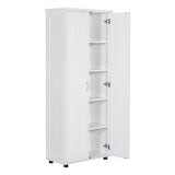 English Elm Storage Cabinet With Two Doors For Bathroom, Office, Adjustable Shelf, Mdf Board, White