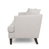 Christopher Knight Home® - Noble House - Fairburn Contemporary Pillow Back 3 Seater Sofa, Beige and Espresso