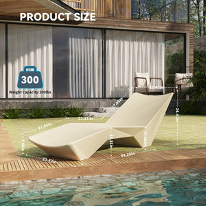 English Elm Quick Assembly Pool Lounger with S-curve Spine Support Uv Resistant Outdoor Float W5756P484644