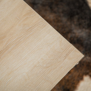 English Elm Walker Edison - Farmhouse Metal-X Coffee Table White Oak/Bronze — Rustic Industrial MDF, X-Metal Accents & Lower Shelf B185P326690