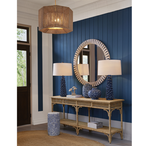 Mereworth Wrought Iron Chandelier with Abaca Rope Shade for Nautical-Inspired Interior Spaces