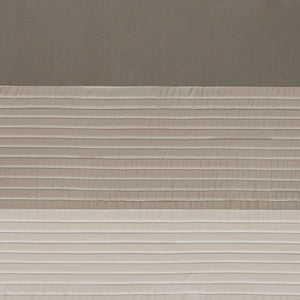 JLA Home Madison Park - Polyoni Pintuck Curtain Panel with Modern Stripes, Fully Lined Drapery for Privacy and Soft Light Natural MP40-2221