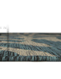 Unique Loom Outdoor Safari Tsavo Machine Made Animal Print Rug Teal, Ivory/Gray 9' 0" x 12' 0"