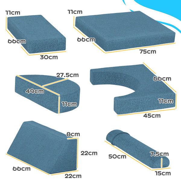 English Elm Qaba 12 Piece Modular Foam Toddler Play Sofa Set for Creative Playroom Fun W2225P249708