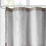 Madison Park Donovan Traditional Embroidered Shower Curtain MP70-4047 Red