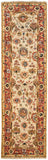 Feizy Rugs Carrington Wool Hand Knotted Vintage Rug Ivory/Red/Blue 2'-6" x 8'