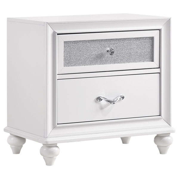 English Elm Randall Glam Queen Bedroom Set Tufted Leatherette Bed Dresser Mirror Nightstand B062S01416