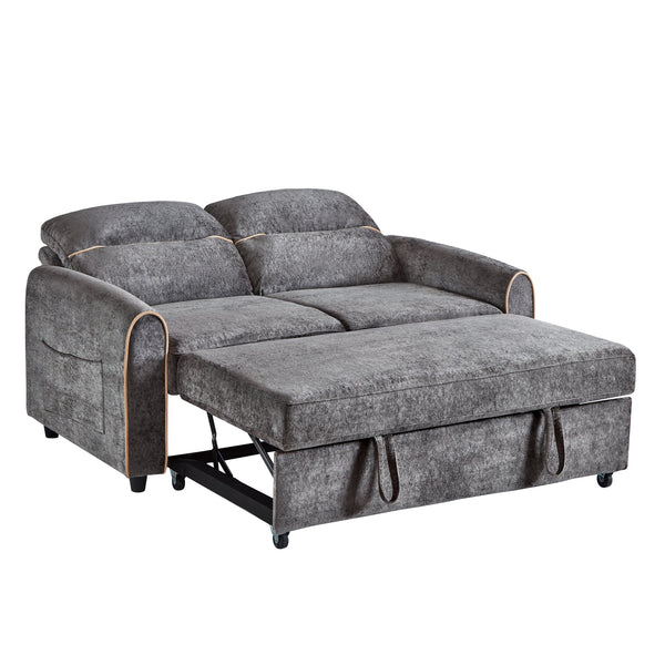 English Elm Swivel Barrel Accent Chair Chenille Tufted Round Club Seat for Living Room Lounge Grey N719S002330E