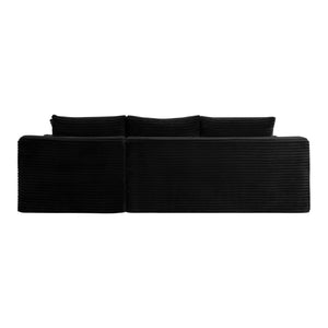 English Elm 94.5" Jumbo Corduroy Cloud Sectional Deep Seat L-shape Sofa for Living Rooms W5515P479894