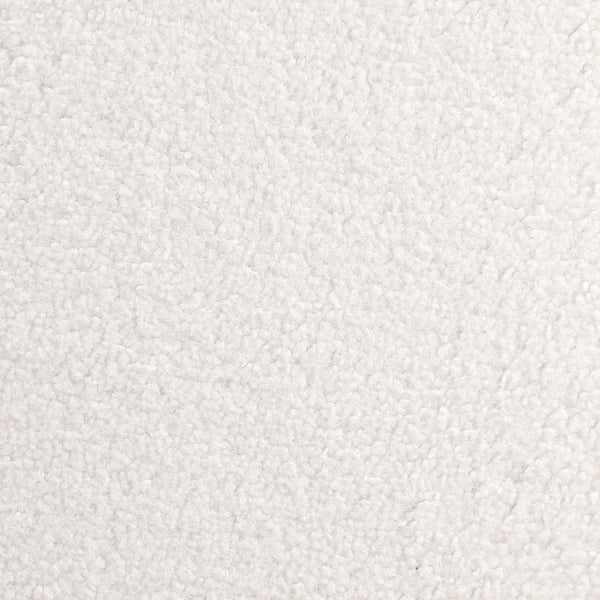 English Elm Joshua Ivory Velvet Upholstered Accent Bench with Ivory Bouclé Fabric, Curved Modern Silhouette, Foam Pad, Adjustable Legs B062P299847