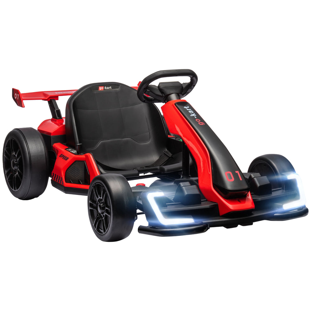 English Elm Aosom 24v Electric Go Kart Ride on Toy with Drifting Dual Motor and Adjustable Seat W2225P229479