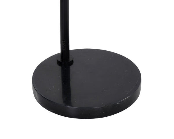 Sunpan Vern Floor Lamp – Stylish Arc Design with Unique Marble Base for Chic Living and Work Spaces Black