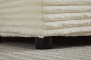 English Elm Modern Sectional Couch - Cozy 2-Piece Corduroy Slipcovers With Throw Pillows For Stylish Living Spaces W2915S00030