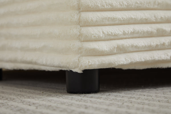 English Elm Modern Sectional Couch - Cozy 2-Piece Corduroy Slipcovers With Throw Pillows For Stylish Living Spaces W2915S00030