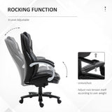 English Elm Vinsetto Big and Tall Executive Office Chair With Wide Seat, Computer Desk Chair With High Back Diamond Stitching, Adjustable Height & Swivel Wheels, Black