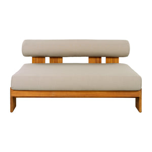 English Elm Patio Acacia Wood Loveseat and Coffee Table Set for Outdoor Lounge Spaces N776P387848D