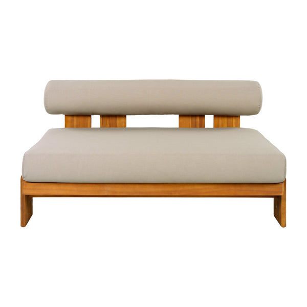 English Elm Patio Acacia Wood Loveseat and Coffee Table Set for Outdoor Lounge Spaces N776P387848D