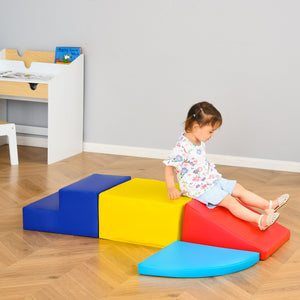 English Elm Qaba Modular Foam Climbing Set for Toddlers with Soft Pu Leather Wipe Clean Blocks W2225P200410