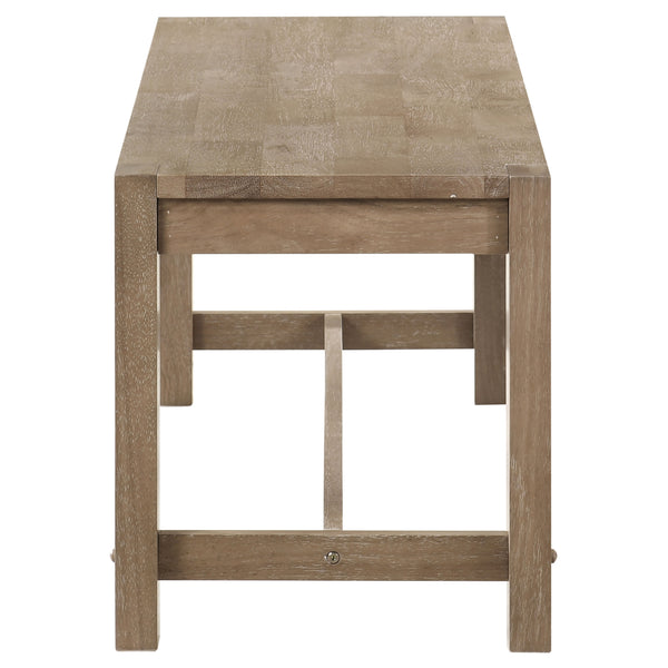 English Elm Malvika Rustic Washed Brown Wood Trestle Dining Bench, Backless Farmhouse Seat, Sturdy 47.25" Wood B062P299793