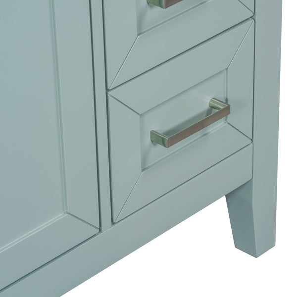 English Elm 30" Modern Bathroom Vanity Cabinet Base with 3 Drawers, Solid Frame MDF, Undermount Ready, 200lb Capacity Green WF321000AAF