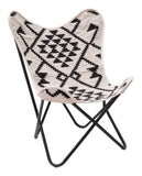 Rabat Accent Chair Beige & Black 109819 Zuo Modern