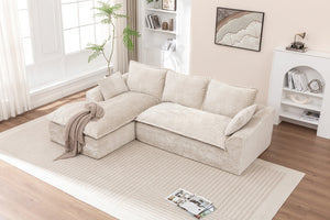 English Elm 103" Cloud Sectional Couch - Reversible L-Shaped Modular Sofa For Stylish Living Room Comfort W1170S00040