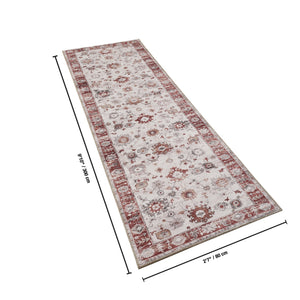 English Elm Oxford Traditional Runner Rug Polyester Pile Stain Resistant Entryway Accent B186P428911