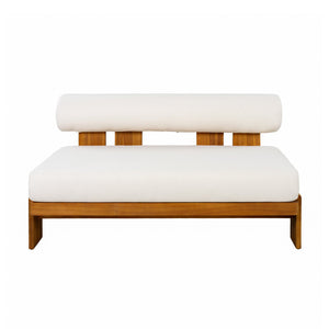 English Elm Patio Acacia Wood Loveseat and Coffee Table Set for Outdoor Lounge Spaces N776P387848B