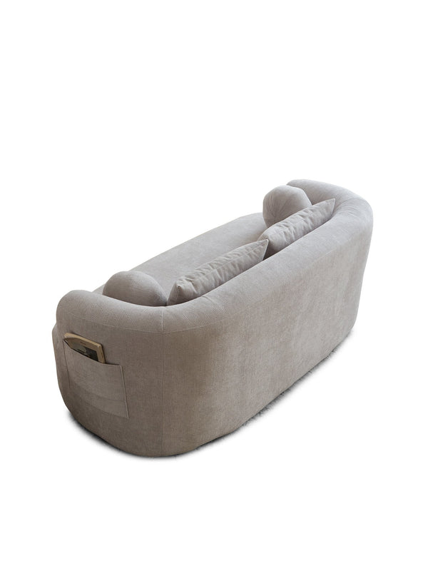 English Elm Sofa-in-a-box, Chenille Loveseat Frameless Foam 2 Seater for Modern Living Spaces Gray W668P381895
