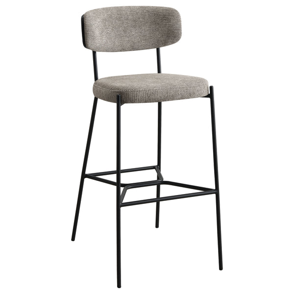 English Elm Joy Light Brown Pub-Height Bar Stools Set of 2 — Curved Lumbar Support, Durable Metal Frame, Geometric Footrest B062P299866