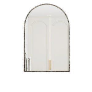 English Elm Arched Decorative Wall Mirror for Bathroom Vanity and Entryway — Elegant Arch Design for Living Room Bedroom Silver W757P251825