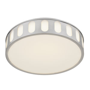 English Elm 15.15-in Warm Brass Dimmable Led Flush Mount for Bedroom Hallway or Entryway Brushed Nickel B370P394548